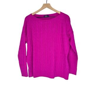 Polo Ralph Lauren Wool Cashmere Cable Knit Sweater Purple Size M